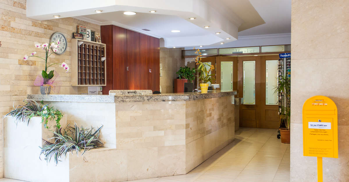 Een foto van het interieur van Ben Hur Aparthotel