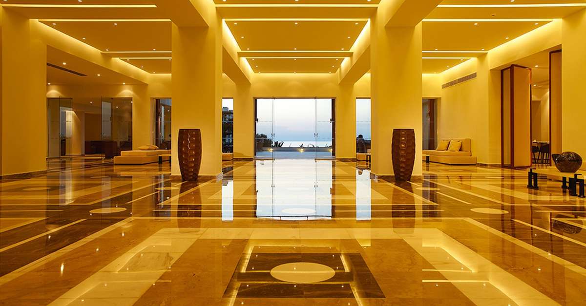 Een foto van het interieur van Grecotel Meli Palace