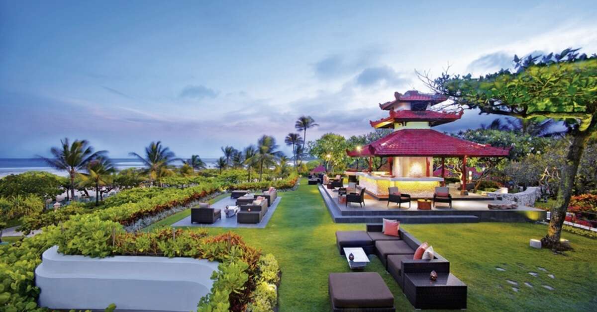 Ein Foto von der Terrasse im Grand Hyatt Bali