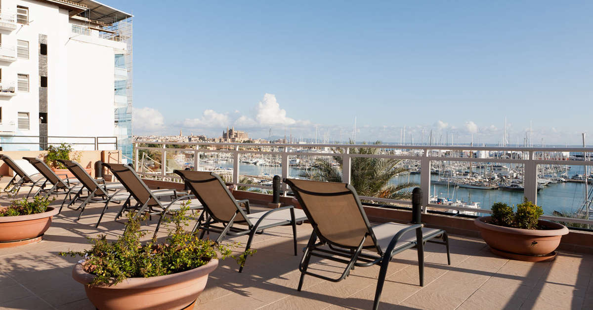 Ein Foto von der Terrasse im Hotel Mirador