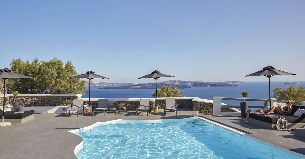 Ein Foto Mr & Mrs White Santorini
