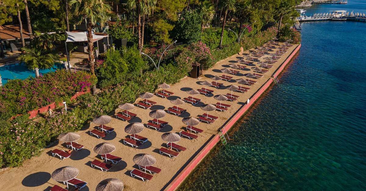 Een foto van het strand bij Grand Yazici Club Marmaris Palace