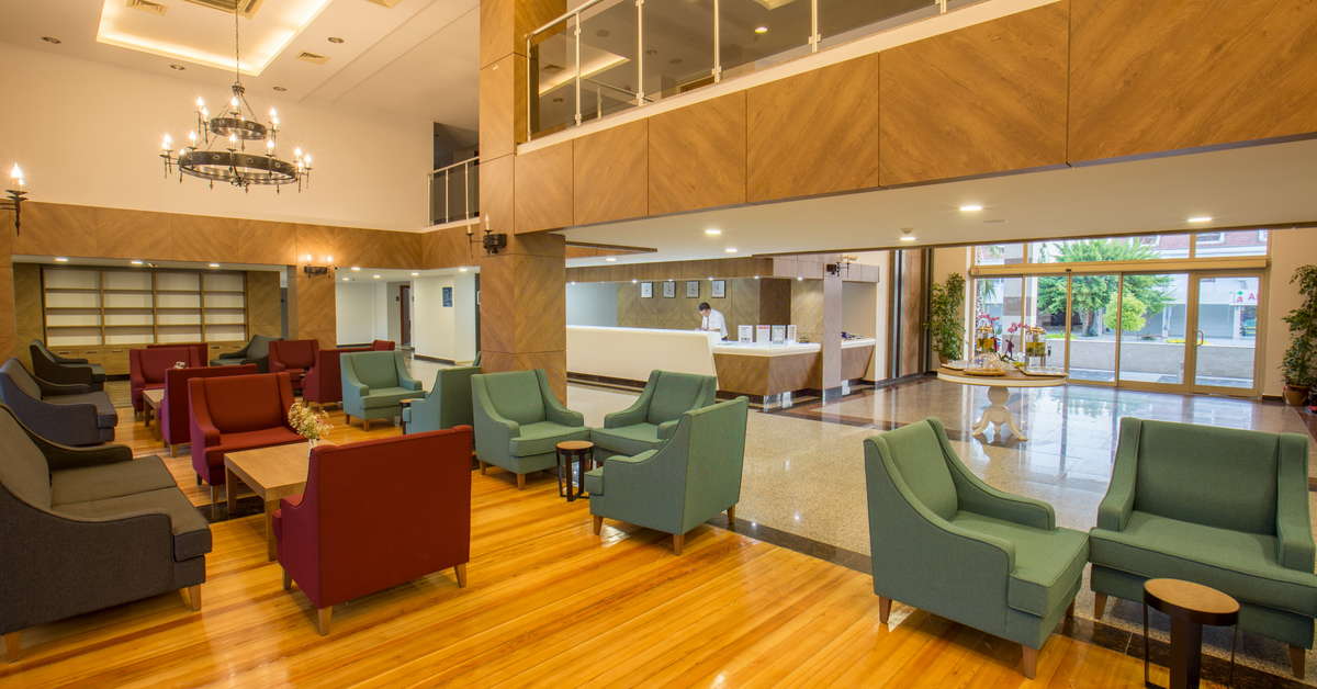 Een foto van het interieur van Aquamarin Resort & Spa