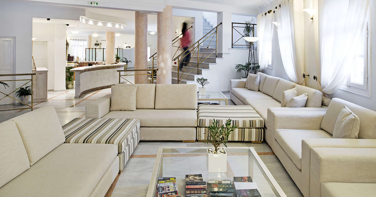 Een foto van het interieur van Aegean Plaza Hotel