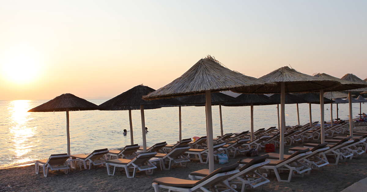 Een foto van het strand bij Meliton Inn Hotel & Suites