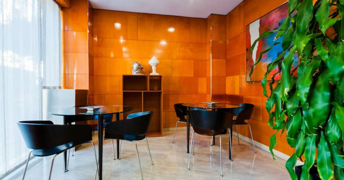 Een foto van het interieur van Hotel Villacarlos