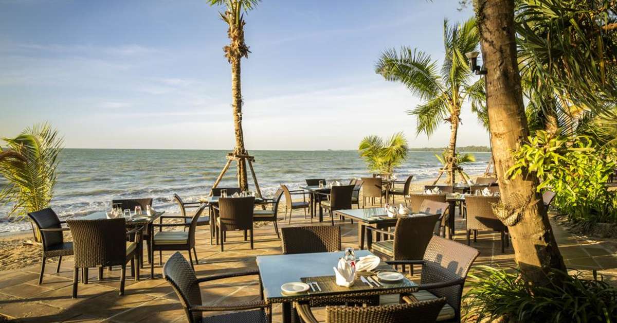 Een foto van het terras bij Robinson Club Khao Lak