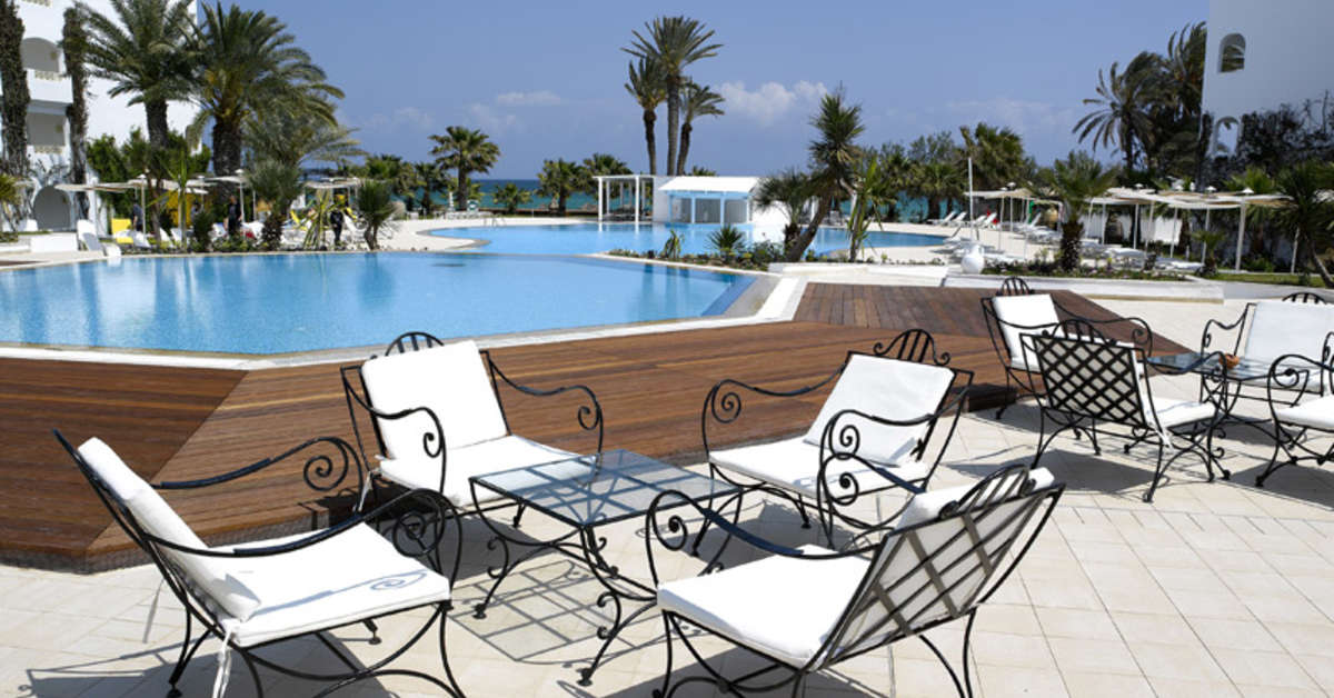 Ein Foto von der Terrasse im Hotel Royal Thalassa Monastir