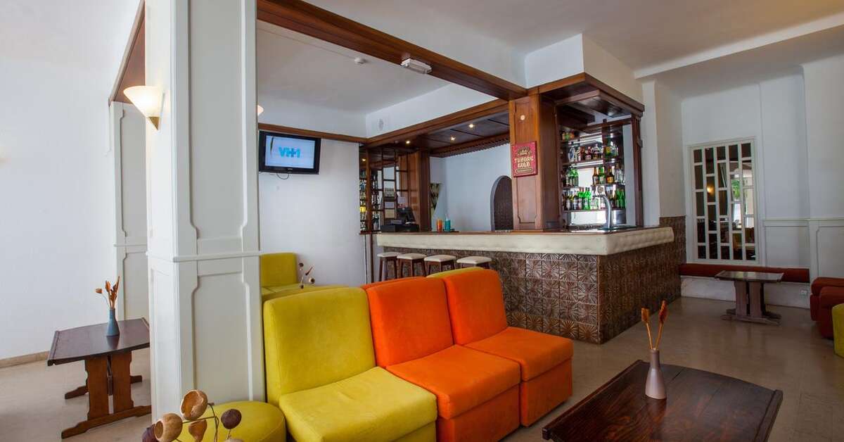 Een foto van het interieur van Hotel Atismar