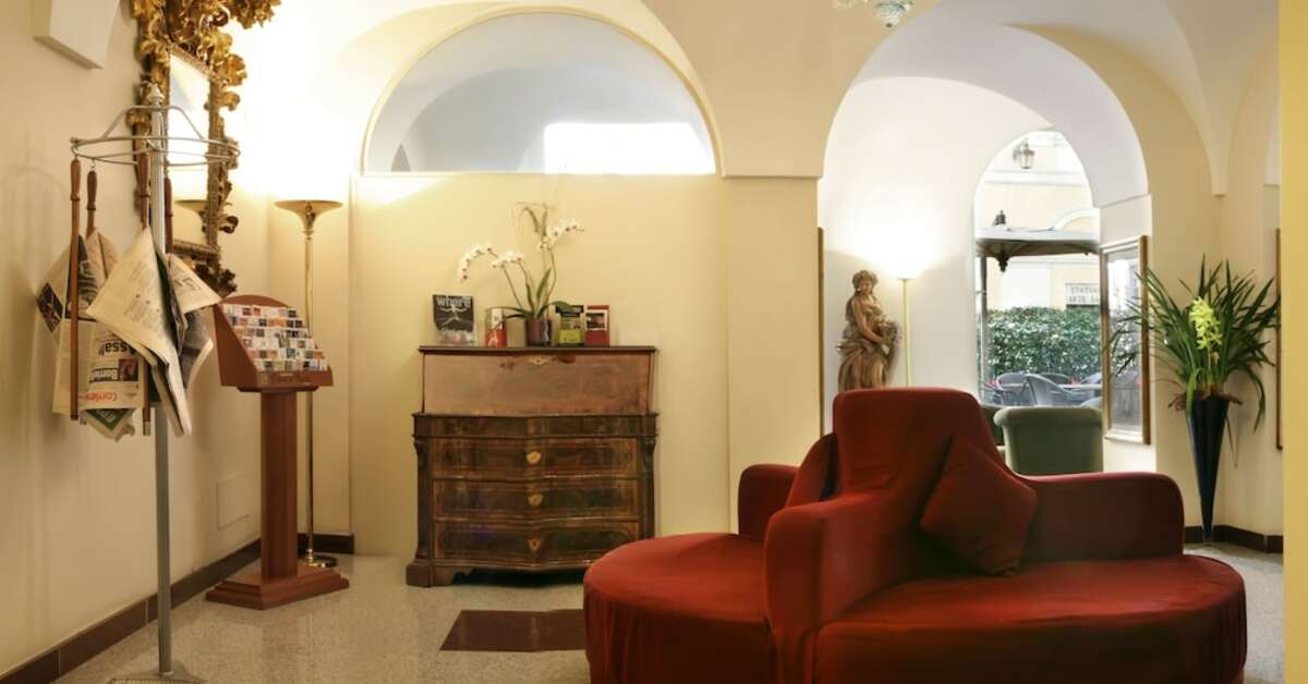 Een foto van het interieur van Albergo Santa Chiara