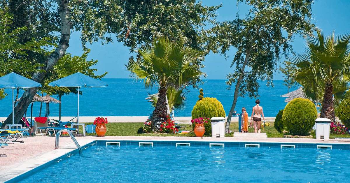 Een foto van het zwembad bij Sun Beach Platamon