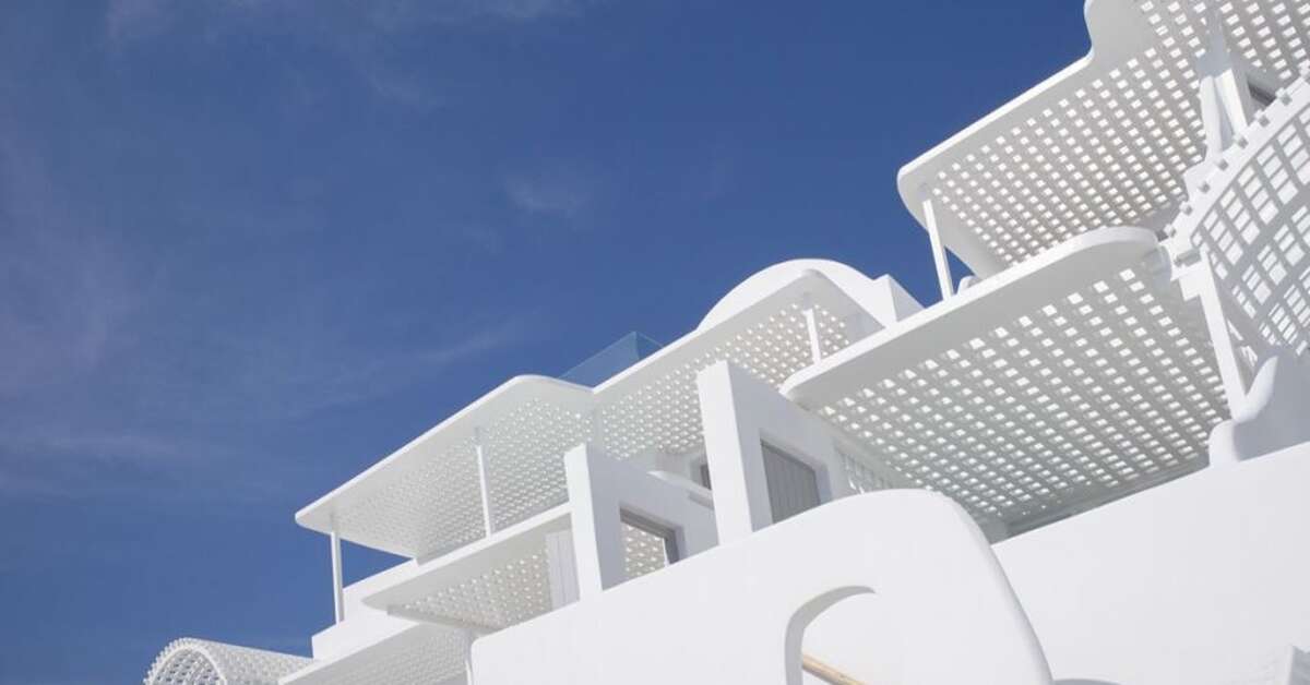 Een foto van de buitenkant van Tholos Resort