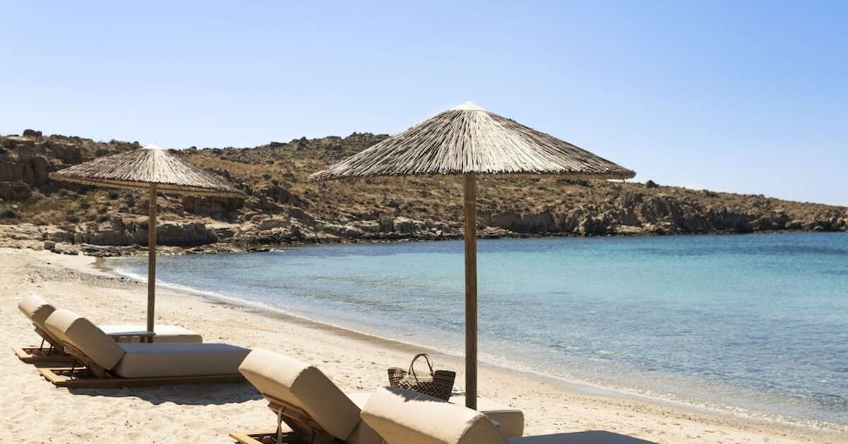 Een foto van het strand bij Casa Del Mar Mykonos Seaside Resort