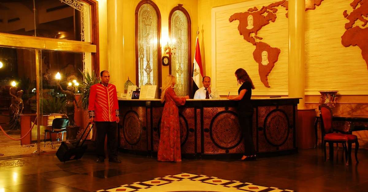 Een foto van het interieur van Hotel Oriental Rivoli