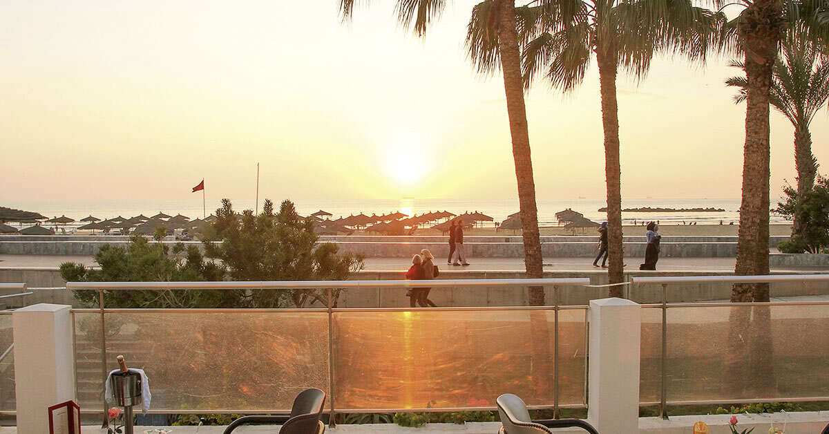 Een foto van het terras bij Hotel Agadir Beach Club
