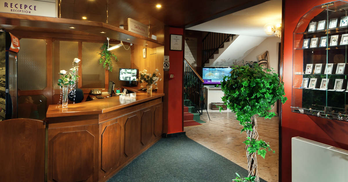 Een foto van het interieur van Hotel Astra