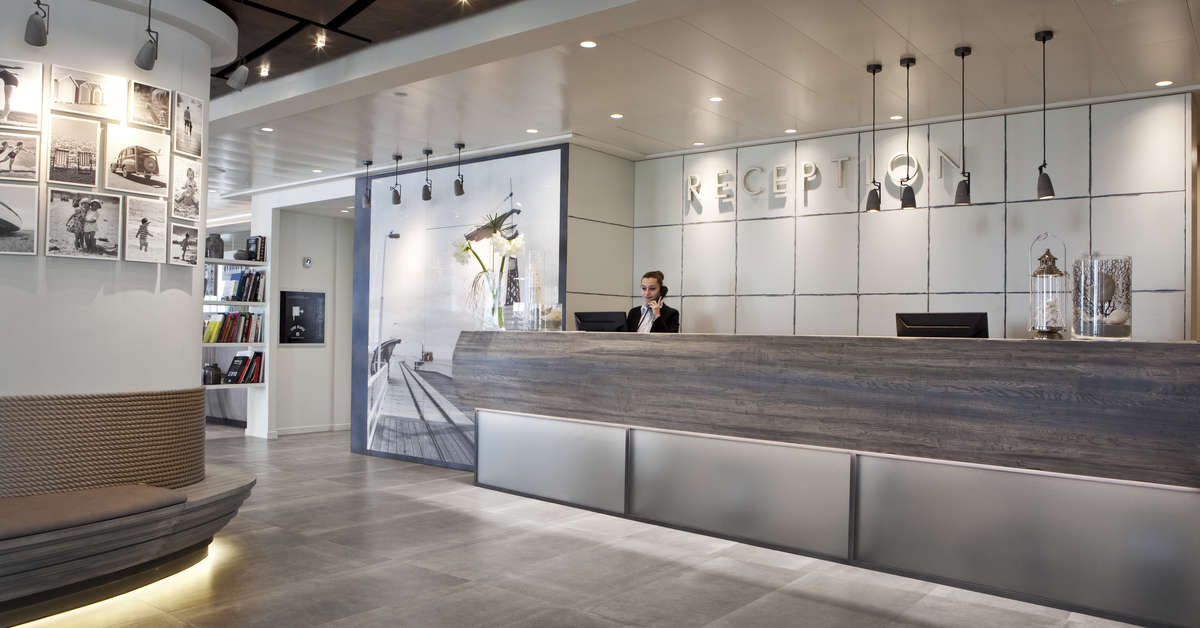 Een foto van het interieur van Hotel Nautilus
