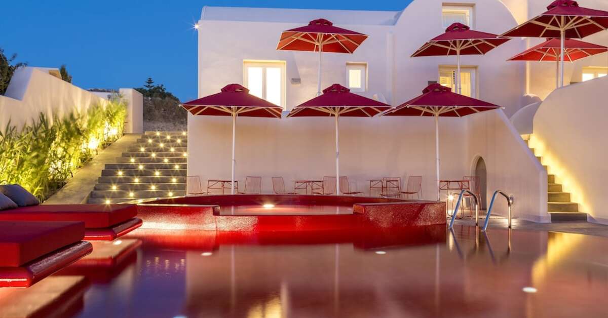 Een foto van het zwembad bij Art Hotel Santorini