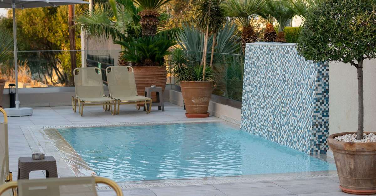 Een foto van het zwembad bij Dedalos Hotel