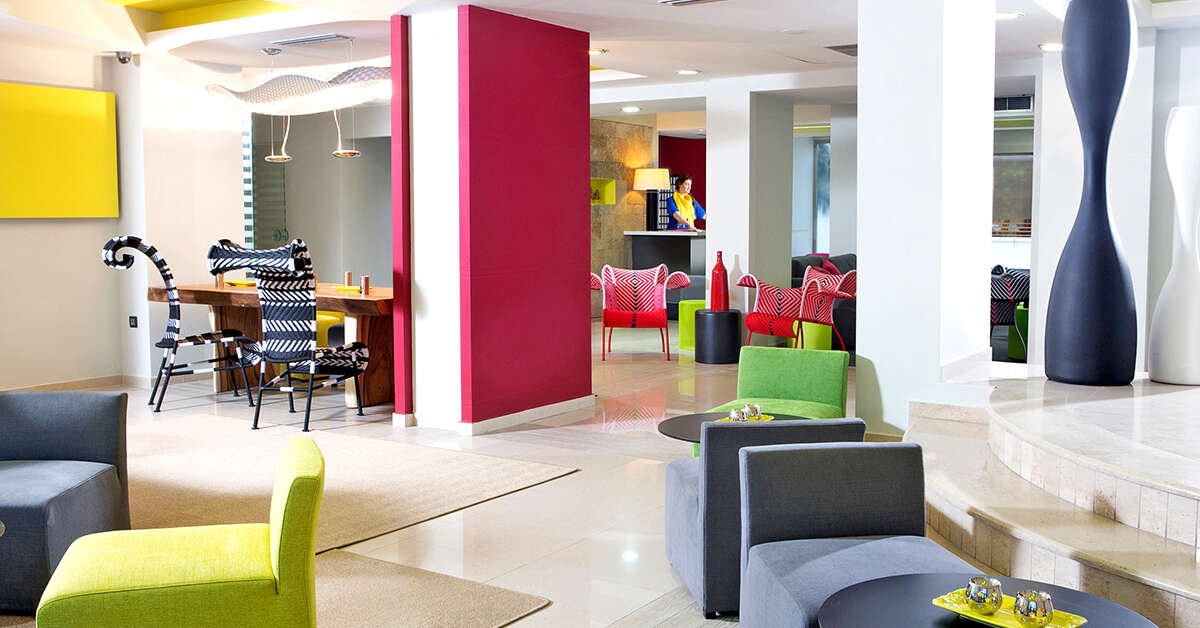 Een foto van het interieur van Aquamare City & Beach Hotel