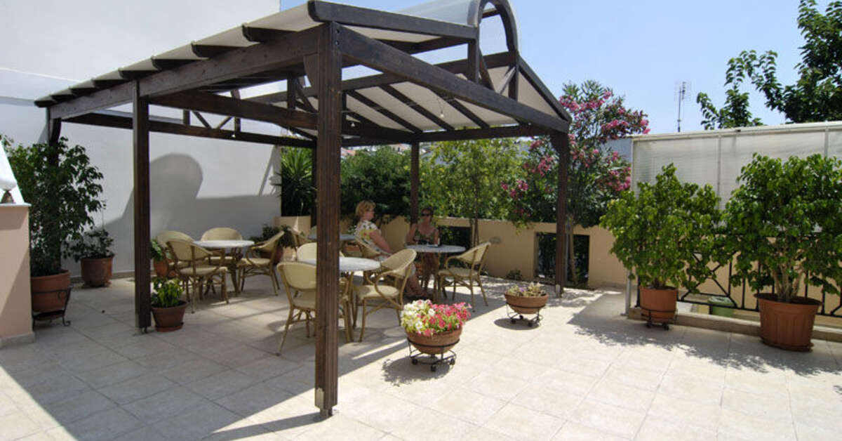 Een foto van het terras bij Dias Studios