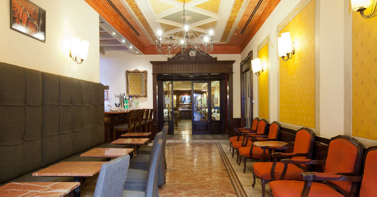 Een foto van het interieur van Ramblas Hotel Barcelona