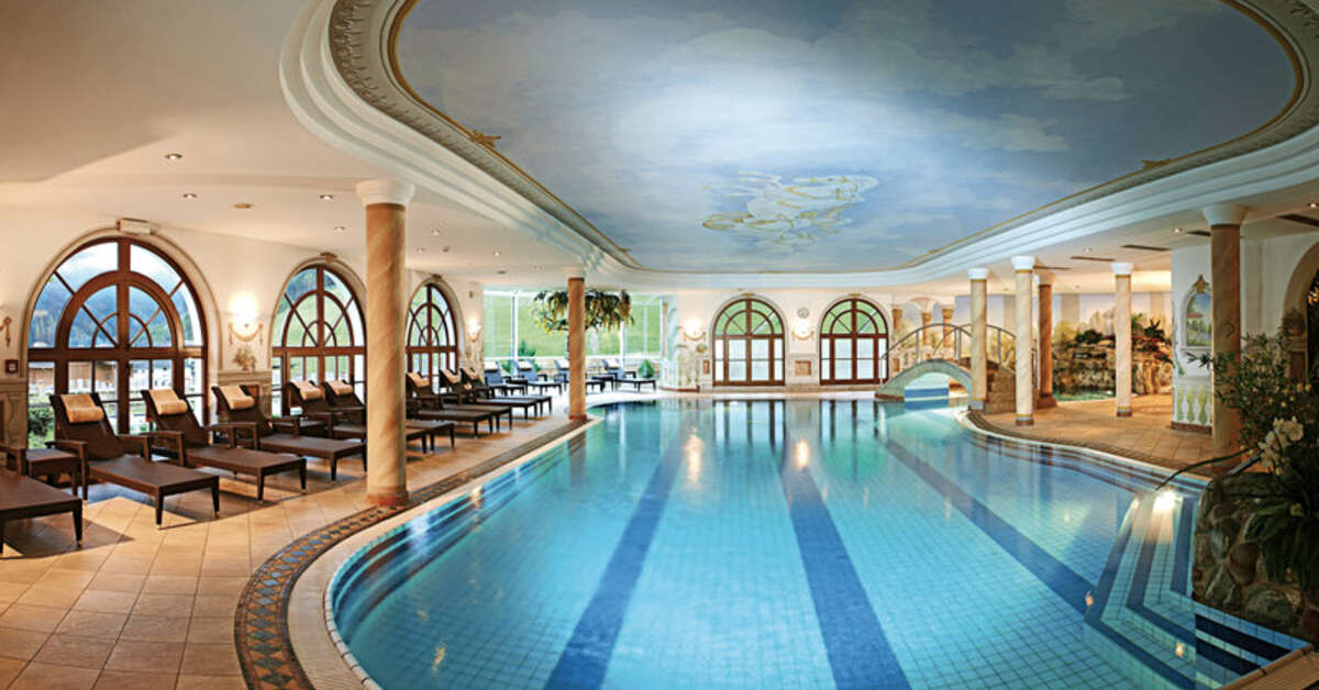 Ein Foto vom Pool im Hotel Milderer Hof