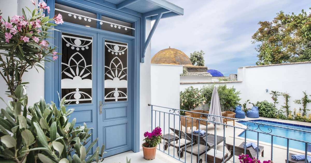 Ein Foto von der Außenansicht des Eliada Hotel
