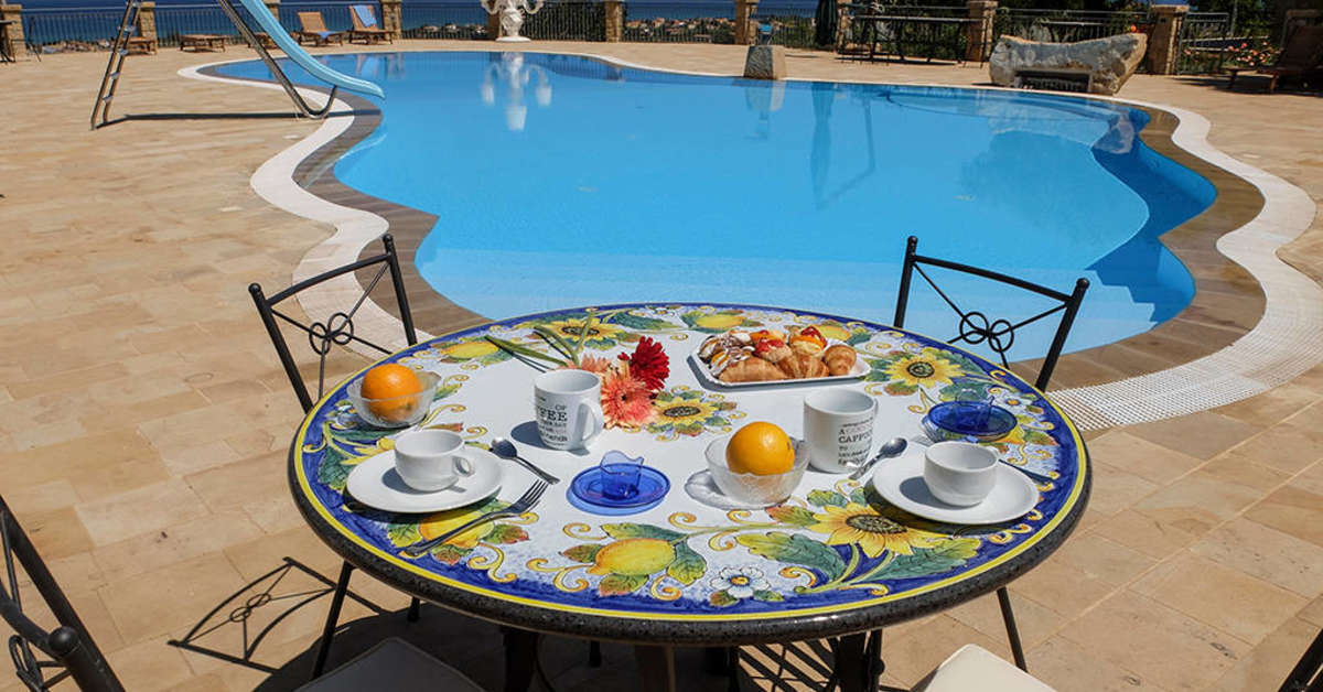 Een foto van het zwembad bij Agriturismo Le Terrazze sul Tirreno