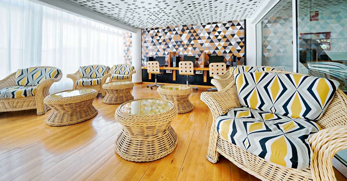 Een foto van het interieur van Bull Hotel Astoria