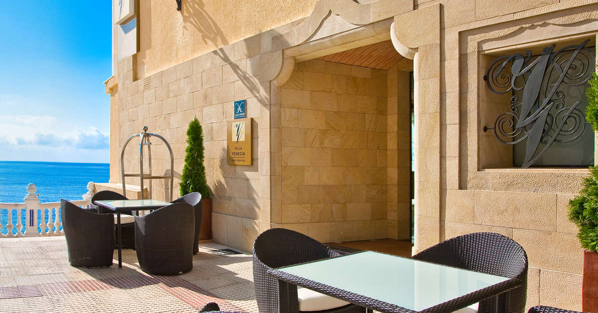 Een foto van het terras bij Villa Venecia Hotel Boutique Gourmet