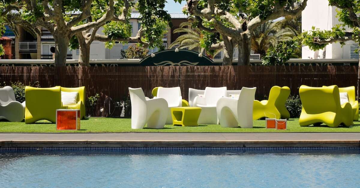 Ein Foto von der Terrasse im Hotel Magnolia