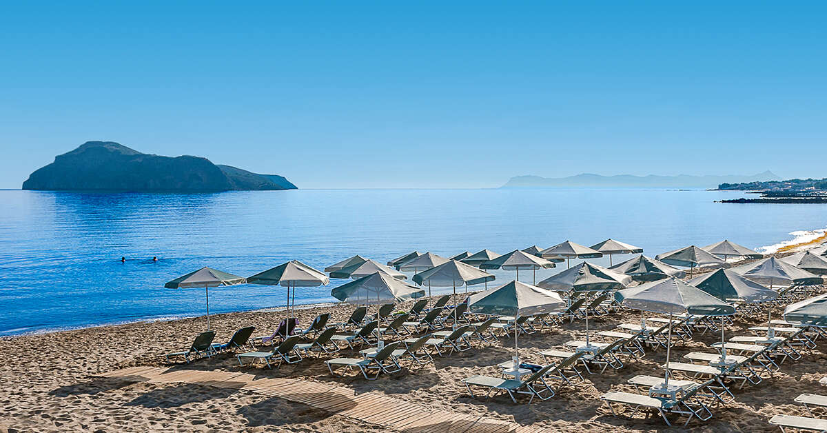 Een foto van het strand bij Porto Platanias Luxury Selection