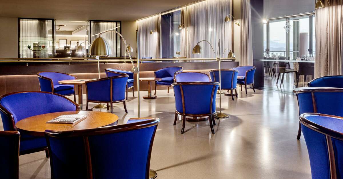 Een foto van het interieur van Grand Hotel Acores Atlantico