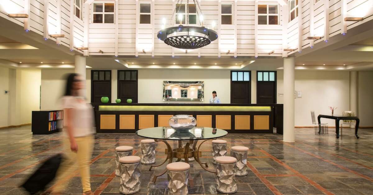 Een foto van het interieur van Silva Beach Hotel