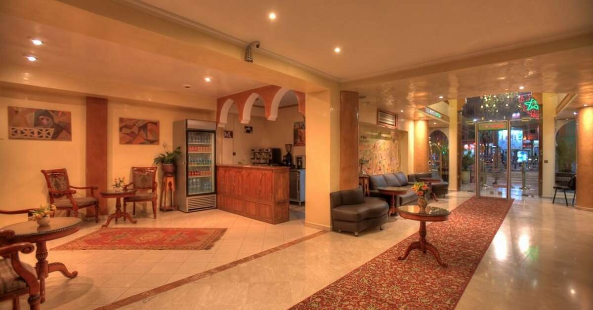 Een foto van het interieur van Hotel Mont Gueliz