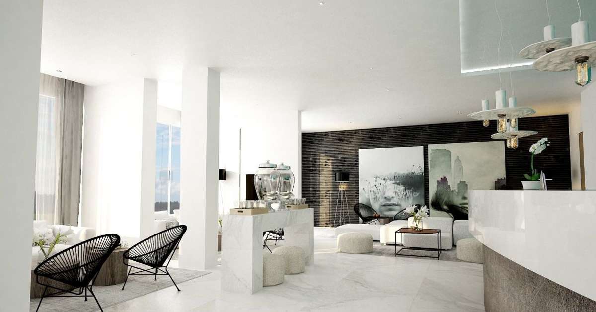 Een foto van het interieur van Kokkinos Boutique Hotel
