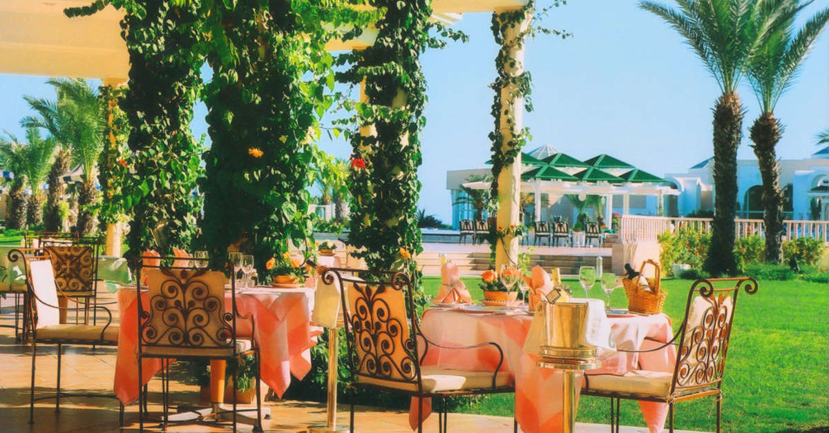 Ein Foto von der Terrasse im Hasdrubal Prestige Thalassa & Spa Djerba