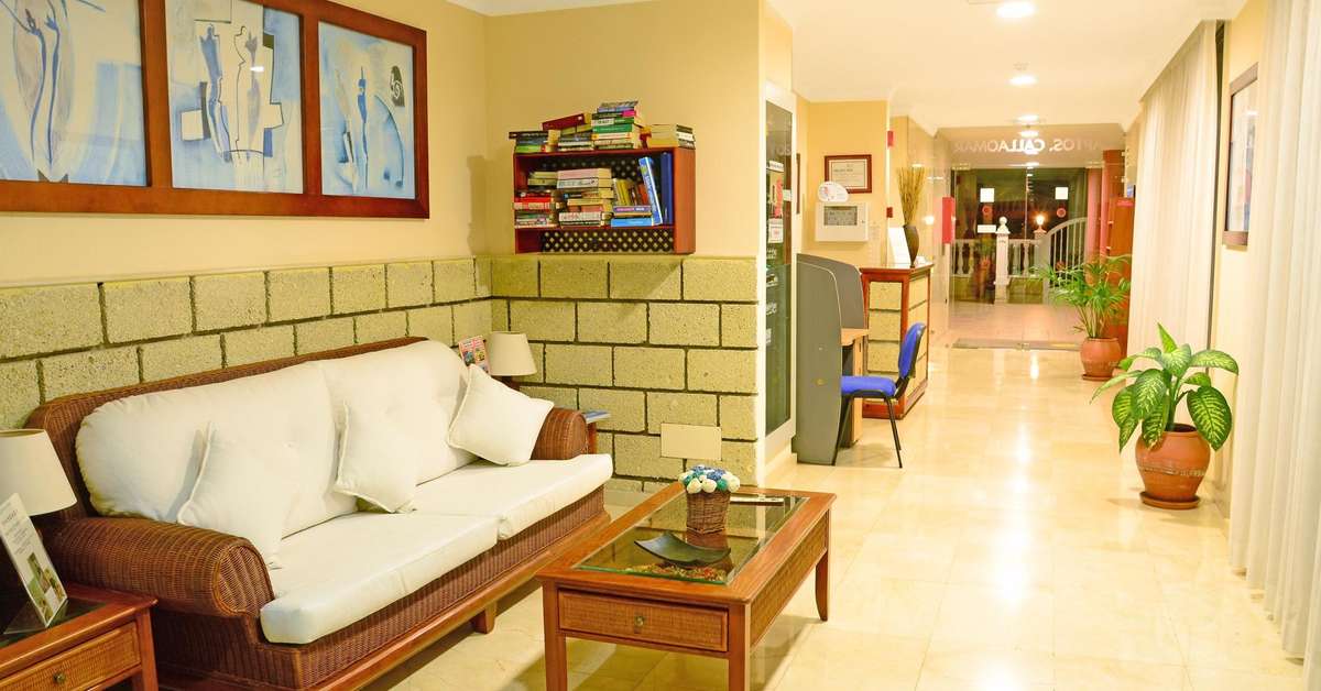 Een foto van het interieur van Appartementen Callaomar