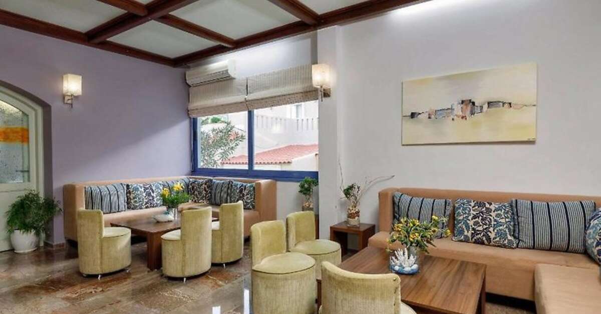 Een foto van het interieur van Sofia Hotel Plakias
