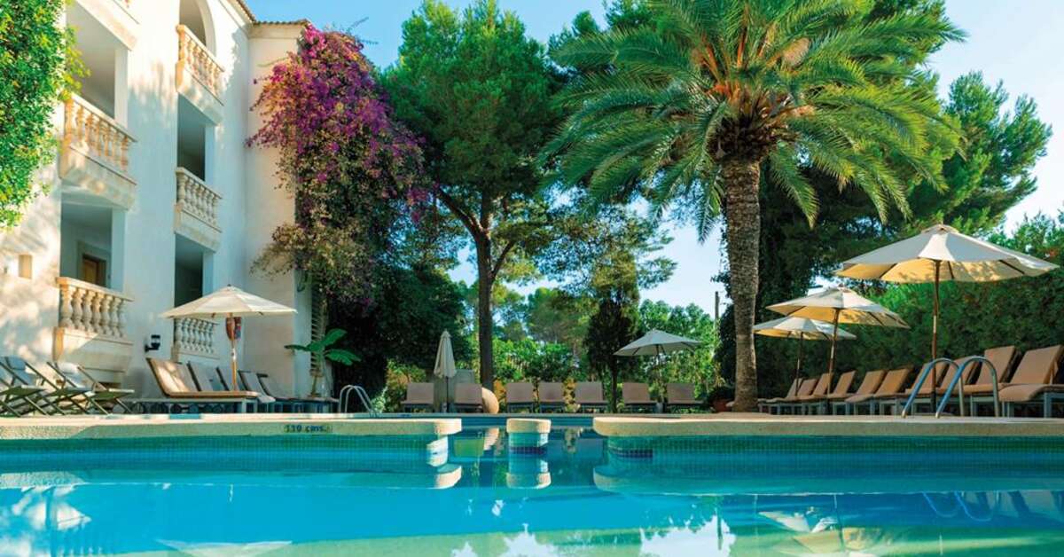 Ein Foto vom Pool im Es Baulo Petit Hotel