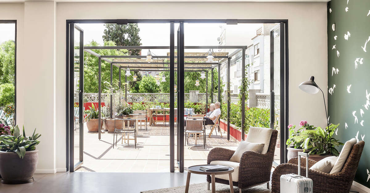 Een foto van het interieur van Aqua Hotel Bertran