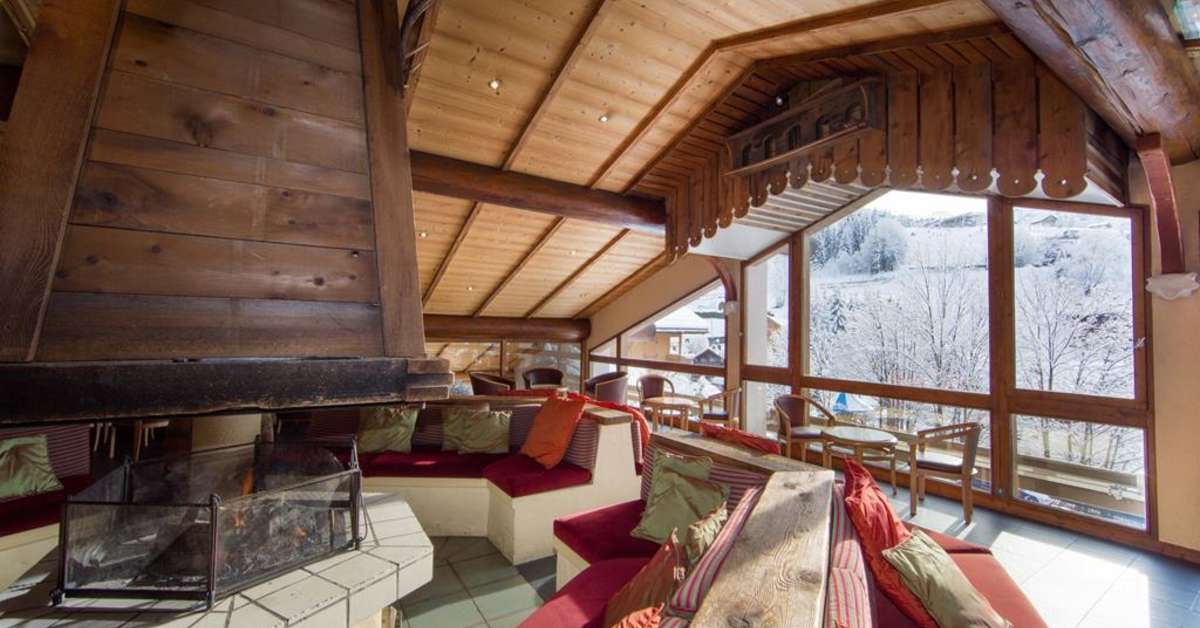 Een foto van het interieur van Hotel Alpen Roc