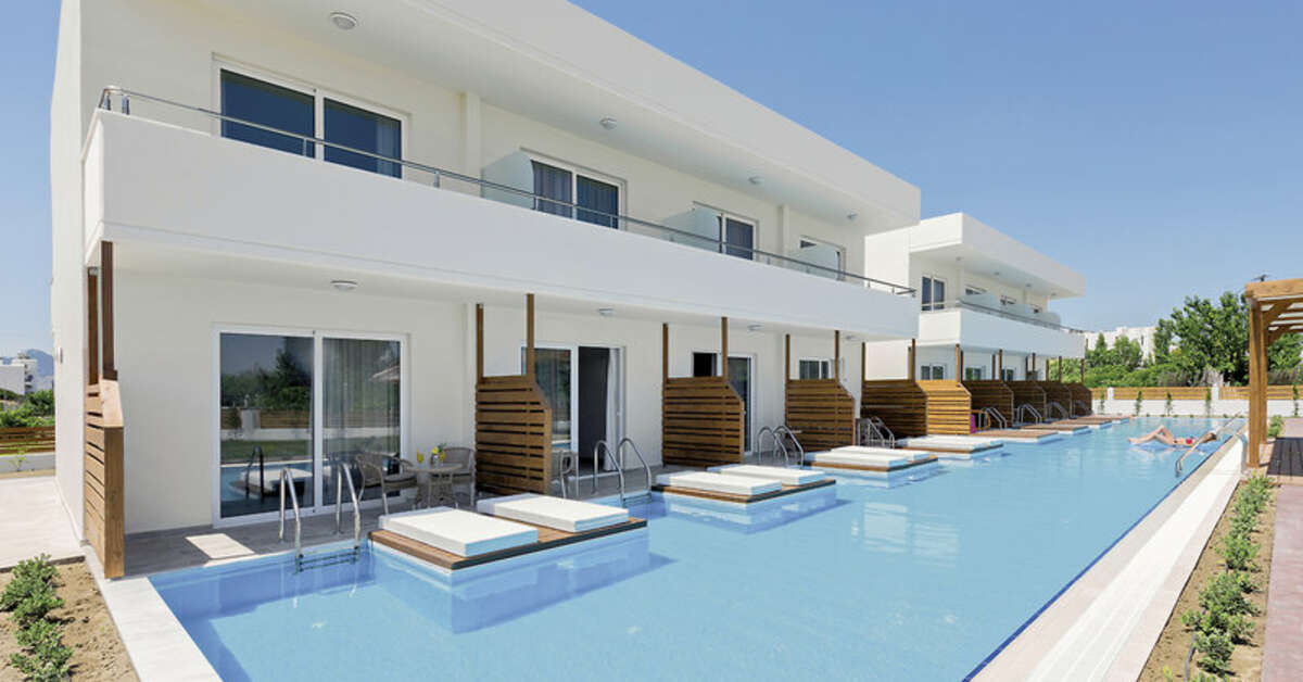 Een foto van een overzicht van Afandou Bay Resort Suites