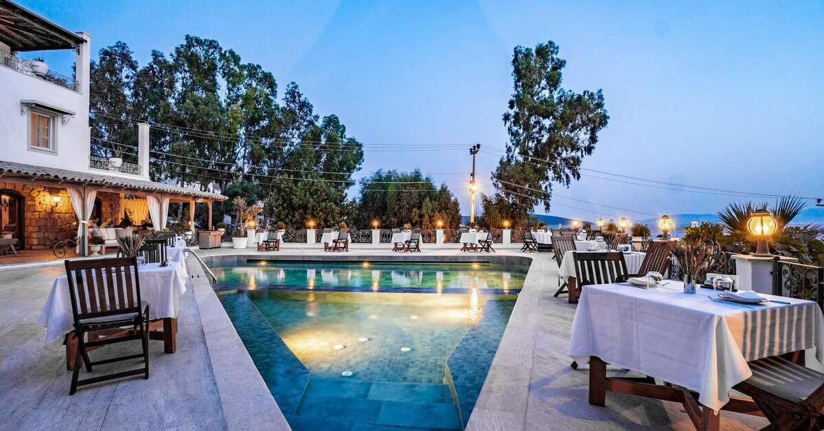 Een foto van het zwembad bij Manzara Boutique Hotel
