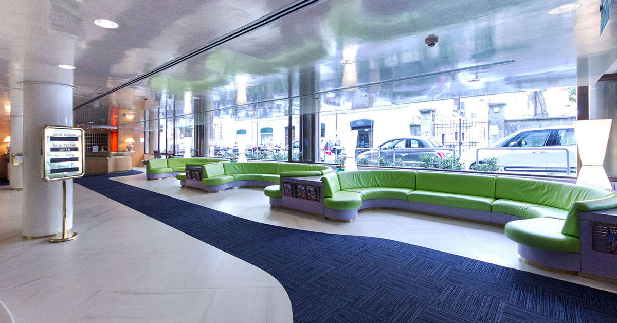 Een foto van het interieur van Hotel Albani Roma