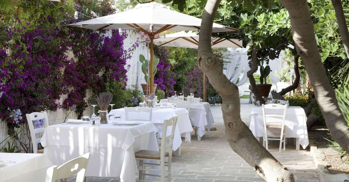 Een foto van het terras bij Canne Bianche Lifestyle & Spa