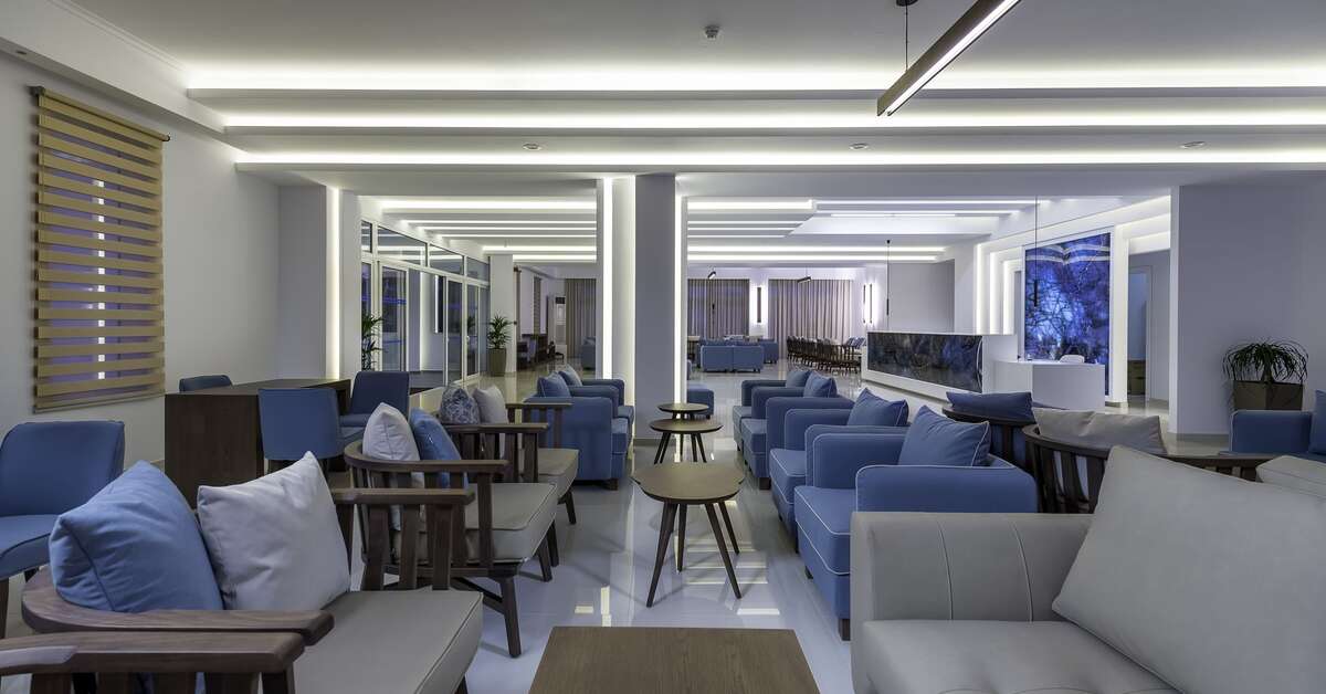 Een foto van het interieur van Gaia Village Hotel