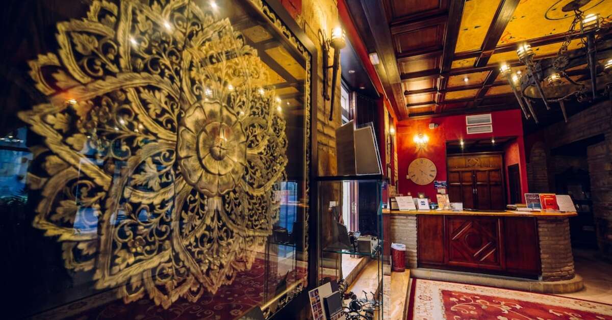 Een foto van het interieur van Hacienda Posada De Vallina