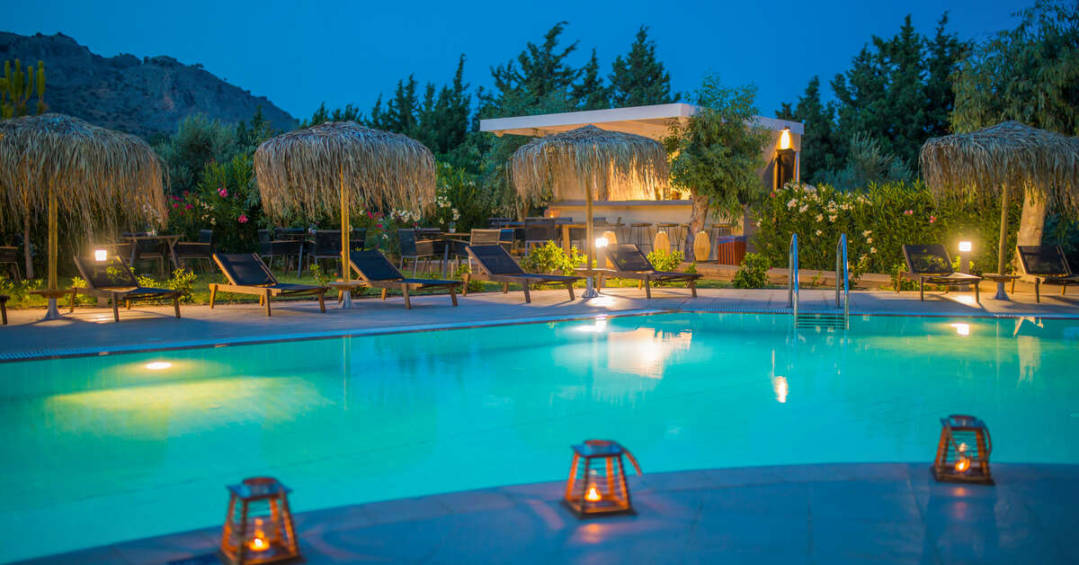 Ein Foto vom Pool im Lindos Breeze Beach Hotel